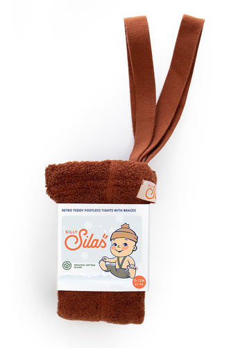 Silly Silas, teddy maillot zonder voetjes - cinnamon