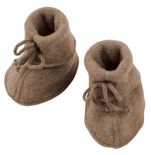 Afbeelding in Gallery-weergave laden, Engel Natur, wol-fleece booties - walnut mélange