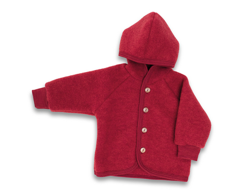 Engel Natur, wol-fleece jasje - jasper red