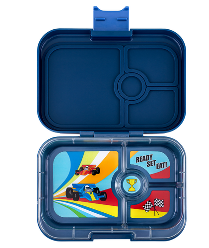 Yumbox, lunchbox panino 4 vakken - Monte Carlo blue race cars