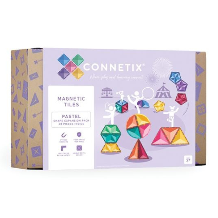 Connetix, pastel shape expansion pack - 48 stuks