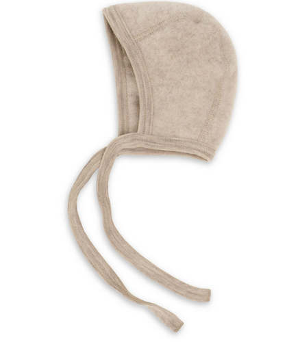 Engel Natur, wol-fleece bonnet - sand melange