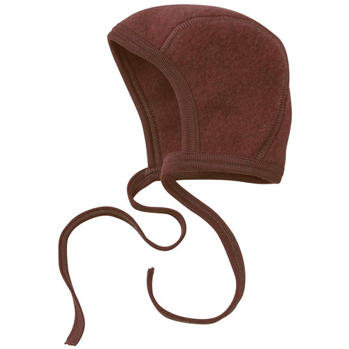 Engel Natur, wol-fleece bonnet - cinnamon mélange